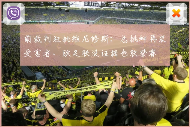 前裁判狂批维尼修斯：总挑衅再装受害者，欧足联没证据也敢禁赛